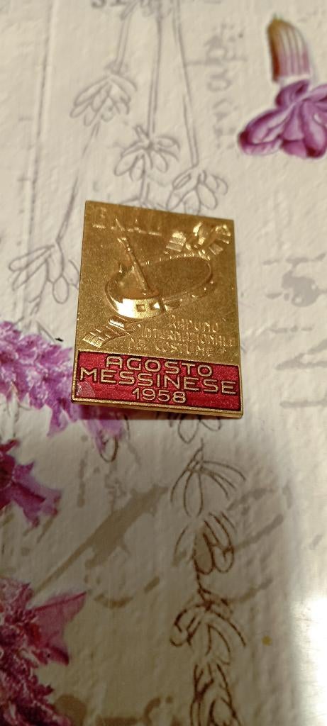 Broche en émail., Handtassen en Accessoires, Broches, Ophalen of Verzenden, Zo goed als nieuw, Goud, Brons
