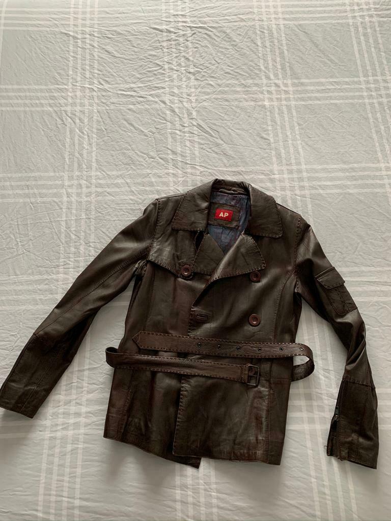 Jas in leder!, Taille 36 (S), Brun, Enlèvement, Porté