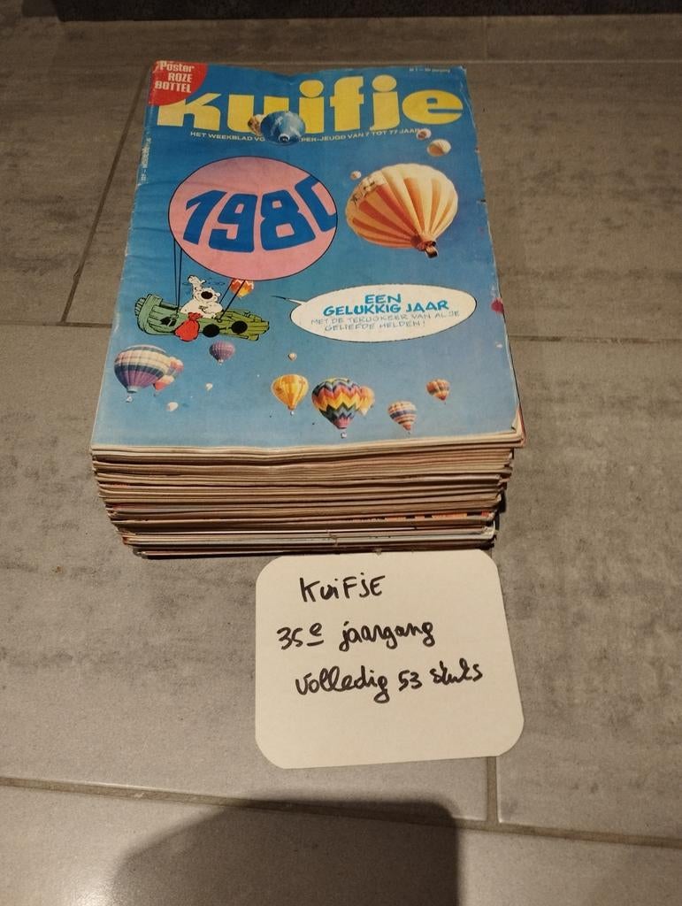 kuifje weekblad 1980 volledige jaargang, Enlèvement ou Envoi