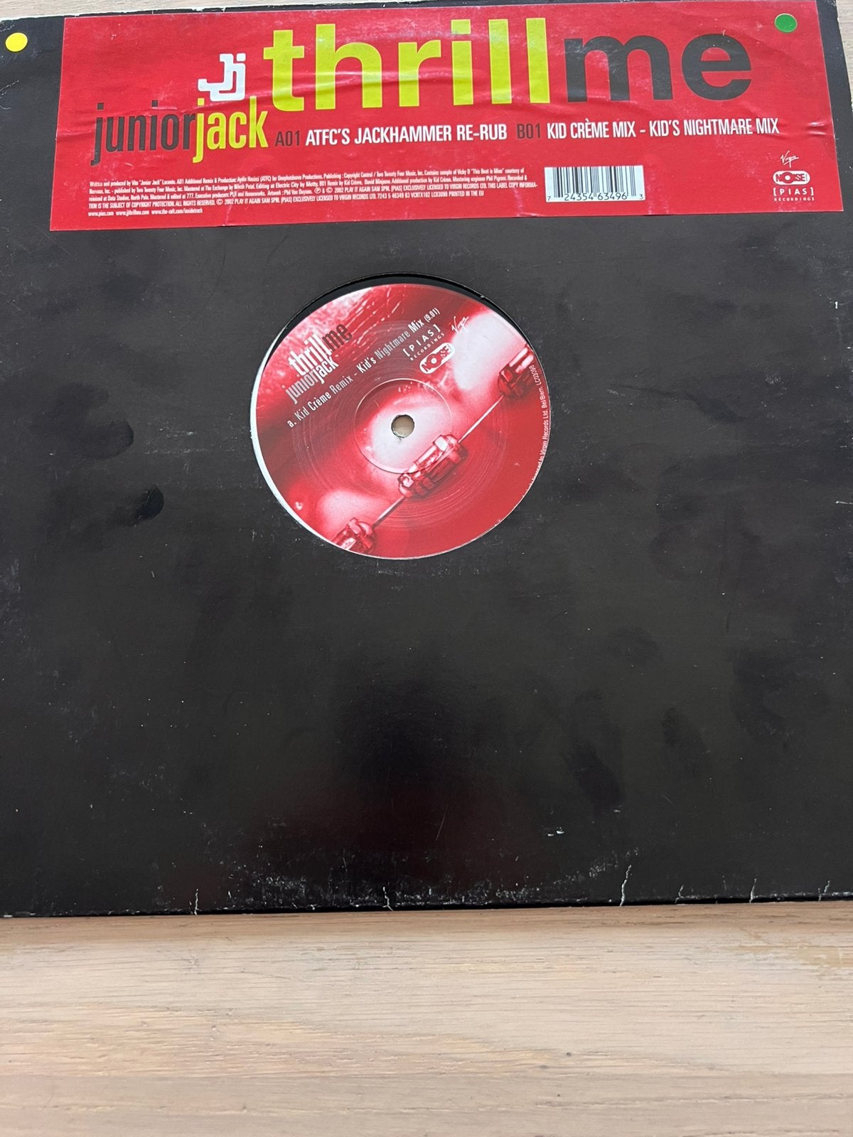 Junior jack - thrill me, Cd's en Dvd's, Vinyl | Dance en House, Ophalen of Verzenden, Zo goed als nieuw