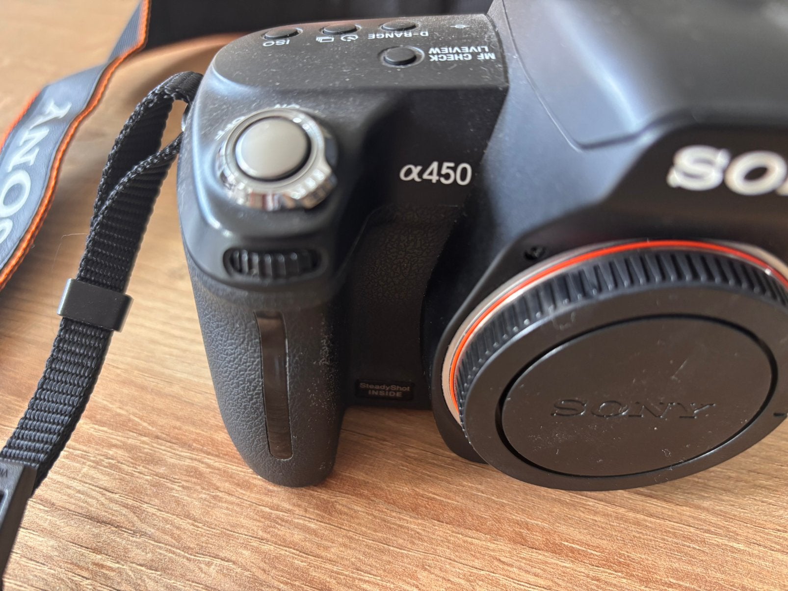 Camera Sony Alpha A450 - enkel body, TV, Hi-fi & Vidéo, Appareils photo numériques, Minolta, Stabilisation d'image, Batterie, Comme neuf