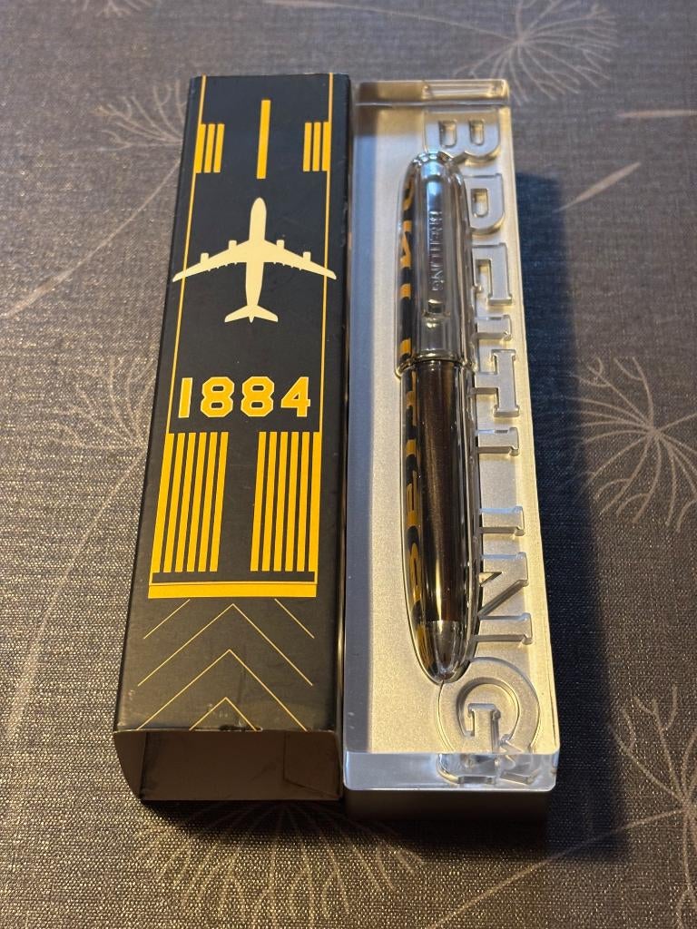 Stylo BIC Breitling - Édition Vintage années 80 - État Neuf, Verzamelen, Balpen, Met doosje, Zo goed als nieuw, Ophalen