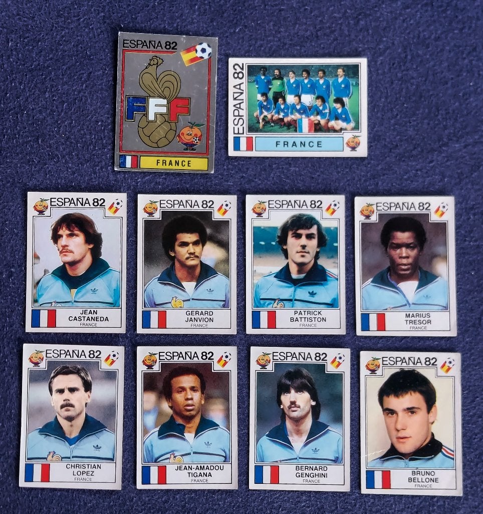 10 versch. Panini stickers voetbal ' WK 1982 - Frankrijk ', Ophalen of Verzenden, Nieuw, Meerdere stickers
