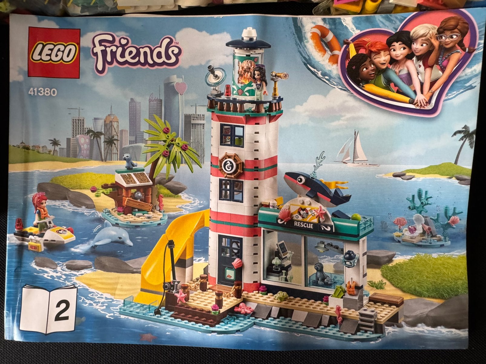 LEGO Vuurtoren Reddingscentrum + Dolfijnen Reddingsactie, Gebruikt, Compleet, Lego, Friends