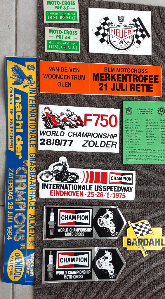 compétitions de motocross, 10 autocollants +1 calendrier, Enlèvement ou Envoi, Motos