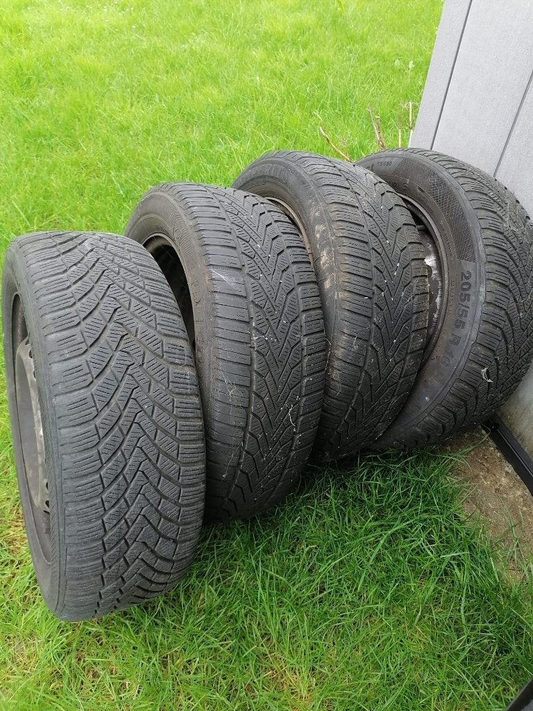 Winterbanden met velg 205/55R16, Auto-onderdelen, Ophalen, Gebruikt, 16 inch, Banden en Velgen