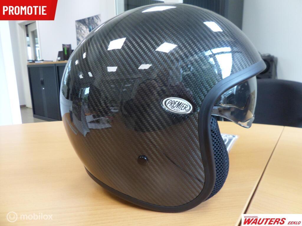 Premier Vintage Platinum Ed. Carbon Jethelm smal, Motoren, Kleding | Motorhelmen, Ophalen of Verzenden, Nieuw met kaartje