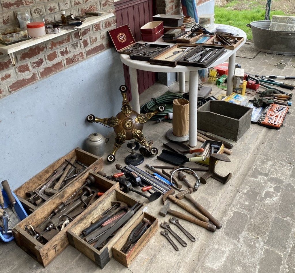 Enorme lot d’outils Vintage dans leur jus, Bricolage & Construction, Enlèvement, Utilisé