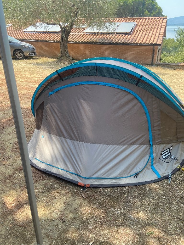 Quechua 2 seconds xl air, Caravans en Kamperen, Ophalen, Gebruikt, Tot en met 2
