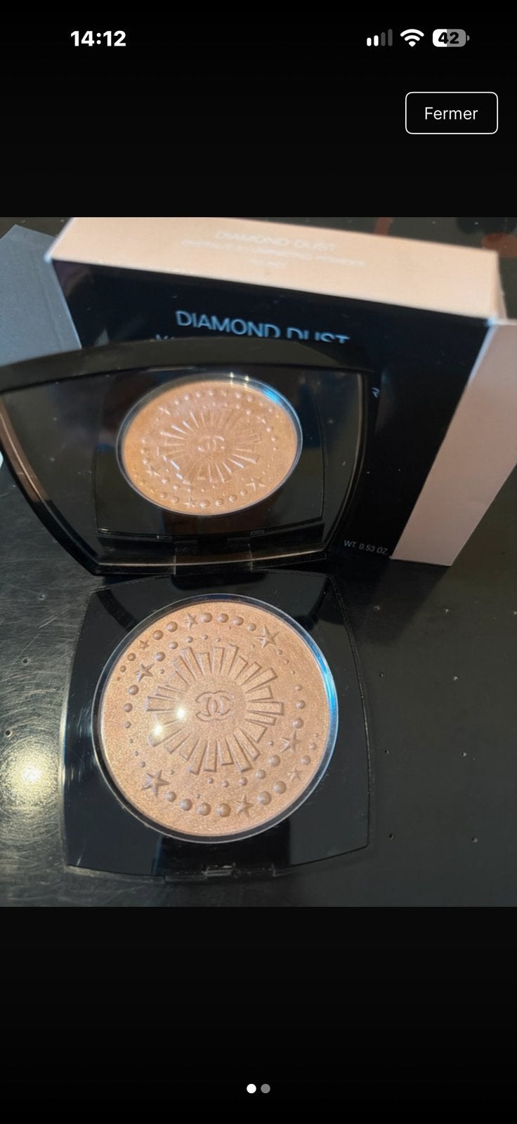 Chanel poudre Diamond édition limitée, Enlèvement ou Envoi, Comme neuf, Beige