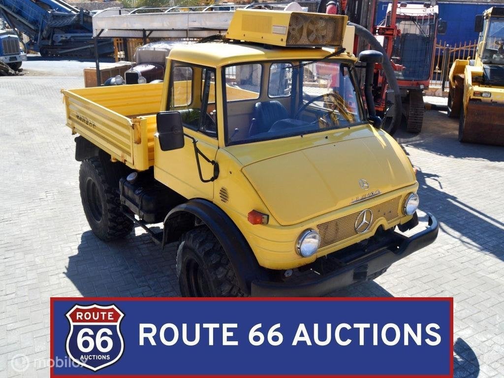 Mercedes-Benz Unimog 406 U900 | 1975 | Route 66 Auctions, Auto's, Zwart, Mercedes-Benz, Bedrijf, Handgeschakeld