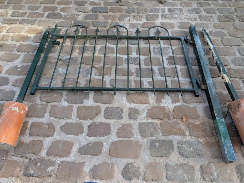 Hek met extra paal, Jardin & Terrasse, Portes de jardin, Portail battant, 150 à 200 cm, Enlèvement, 100 à 150 cm