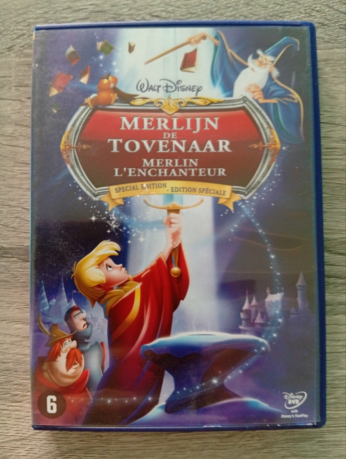 Merlijn de tovenaar tekenfilm dvd Walt Disney, Cd's en Dvd's, Bonusmateriaal, Tekenfilm, Amerikaans, Nederlands