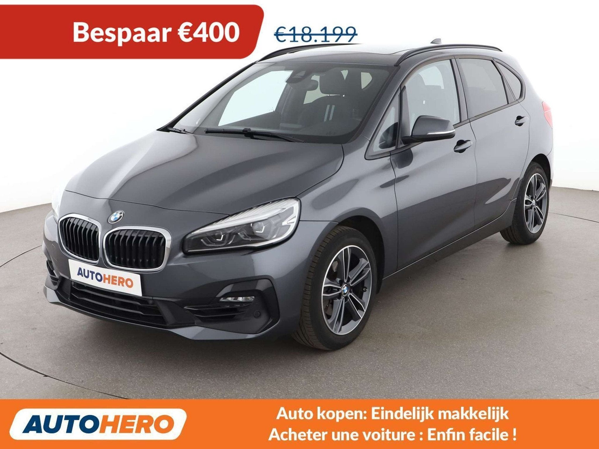 BMW 2 Serie 218 218i Active Tourer Sport Line (automatique), Autos, Argent ou Gris, Euro 6, 5 portes, 5 places