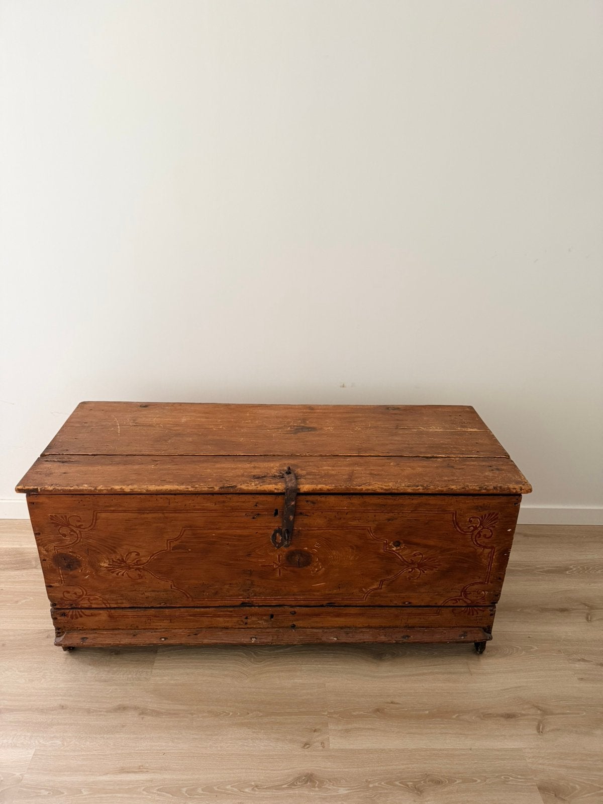 antieke houten kist/dekenkist, Ophalen, Zo goed als nieuw