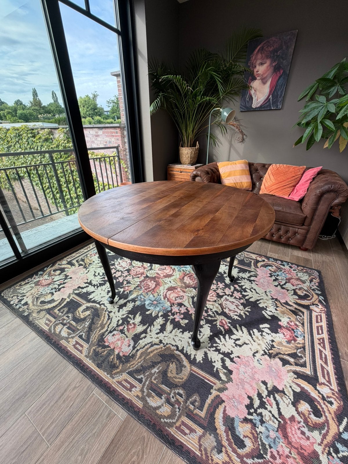 Ronde eettafel | Landelijke stijl | 110 cm, Ophalen, Gebruikt
