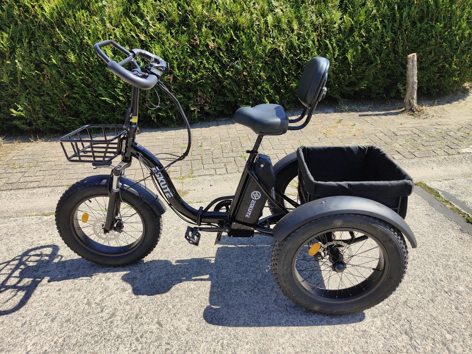 elektrische driewieler fiets, zwart, ESKUTE,, Ophalen, Nieuw, Schijfrem, ESKUTE
