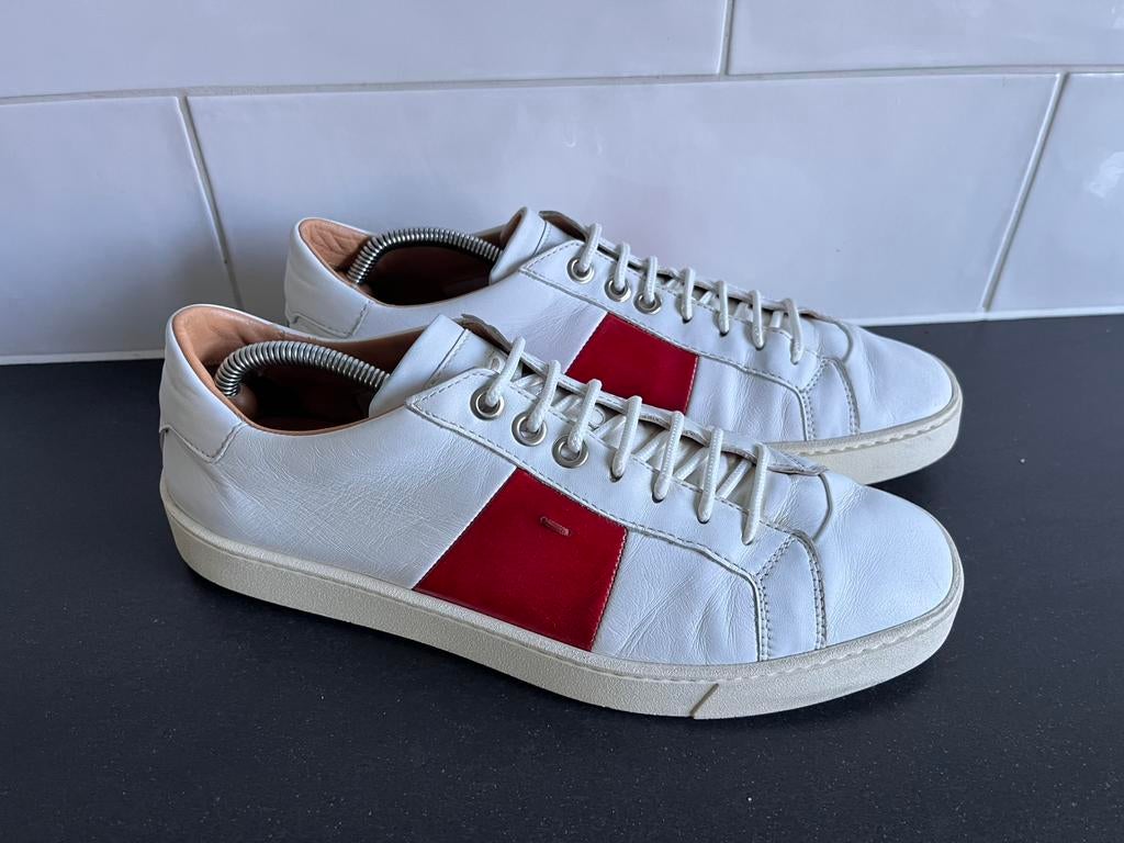Santoni sneakers maat 9 / 43, Vêtements | Hommes, Chaussures, Enlèvement ou Envoi, Comme neuf, Blanc, Baskets