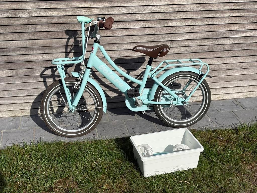 Volare Excellent Kinderfiets - Meisjes - 16 inch - Blauw, Fietsen en Brommers, Fietsen | Meisjes, Zo goed als nieuw, 16 inch, Handrem