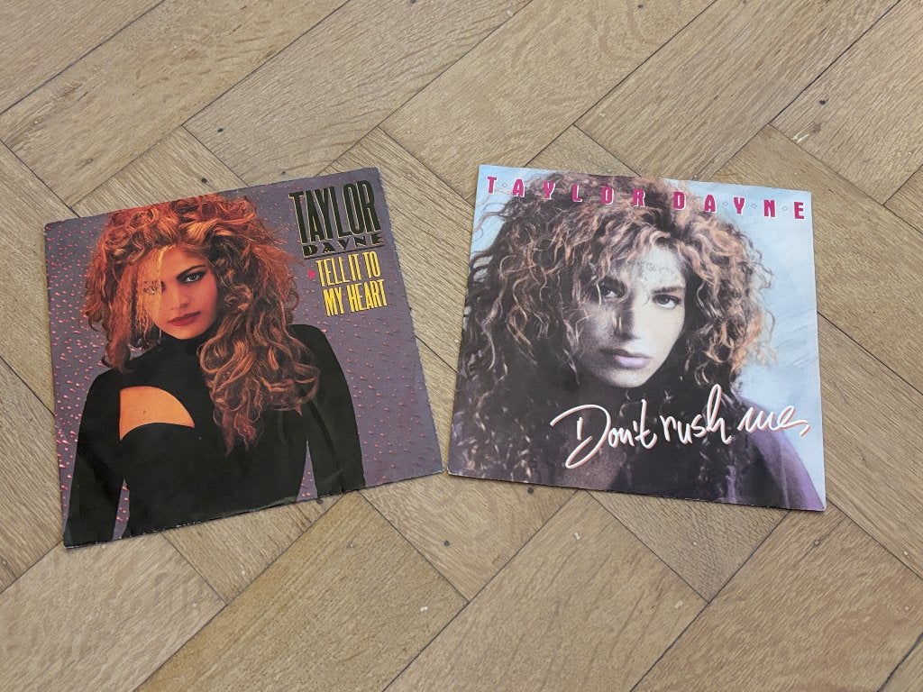 Taylor Dayne 2 x 45T "Tell it to my Heart + Don't rush me", Pressage original, Enlèvement ou Envoi, Dance, Utilisé