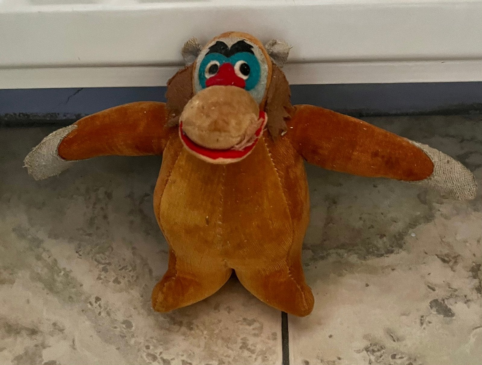 Vintage velvet aapje 1966 king louie jungle book, Verzamelen, Ophalen, Gebruikt