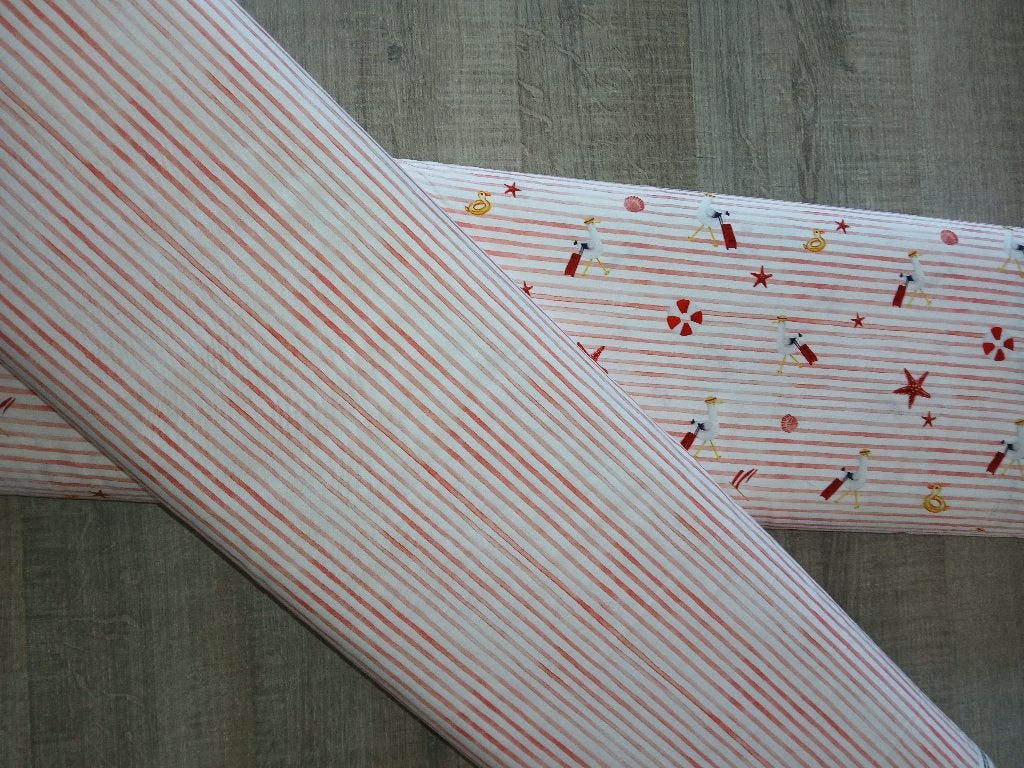 PROMO : Poplin pakket stoffen thema zee (6 meter), Hobby en Vrije tijd, Meerkleurig, 120 cm of meer, Ophalen of Verzenden, Katoen