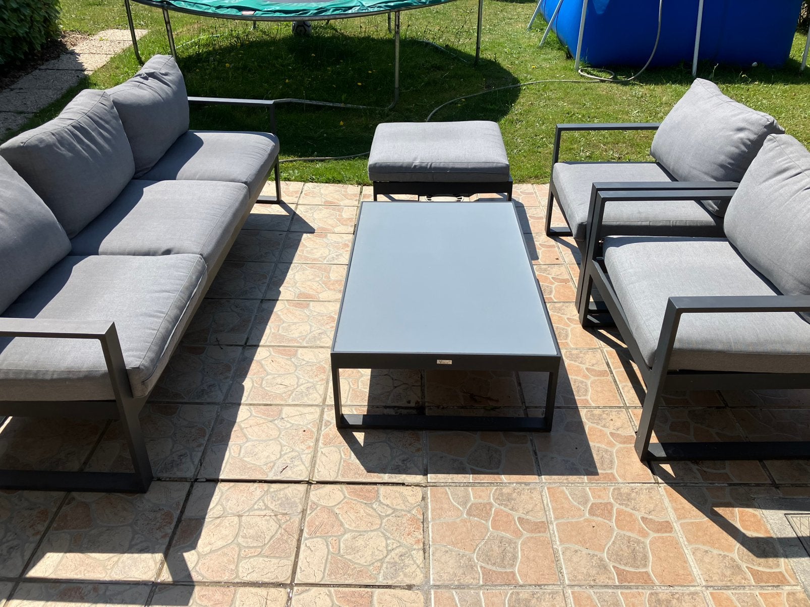 Loungeset vinci, Tuin en Terras, Ophalen, Gebruikt, 6 zitplaatsen, Aluminium