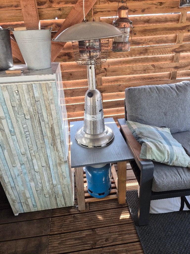 2 Terrrasverwarmers op gas (tafelmodel), Tuin en Terras, Terrasverwarmers, Ophalen, Gebruikt, Gas, Vloer