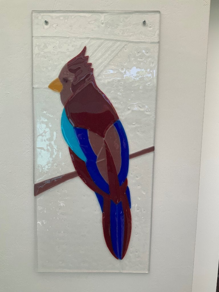 Kunstwerk, Antiek en Kunst, Kunst | Schilderijen | Modern, Dieren, Overige technieken, Glas, Gelimiteerde oplage, Ophangklaar