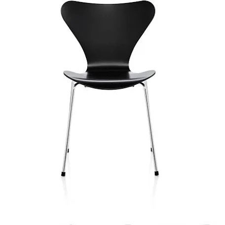 Chaises Fritz Hansen série 7 (3107), lot de 6, noires, Maison & Meubles, Chaises, Enlèvement, Bois, Noir, Cinq, Six Chaises ou plus