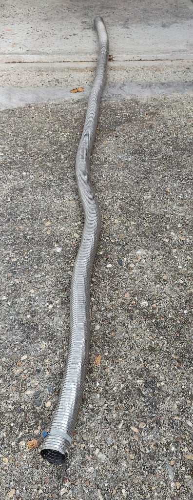 Inox flexibel, Ophalen, Gebruikt, 2 tot 4 meter, 60 tot 80 mm