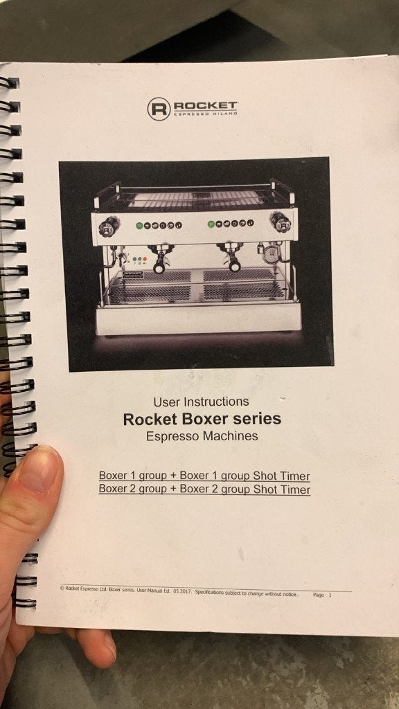Rocket Master met 1 group & shot timer + bonenmaler, Electroménager, Enlèvement, Utilisé, Machine à espresso