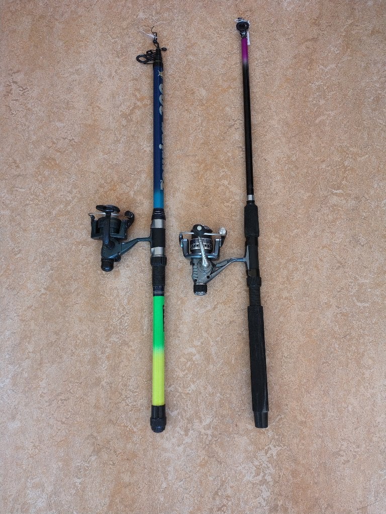 2 FOREL HENGELS met molens, Ophalen of Verzenden, Zo goed als nieuw, Werphengel