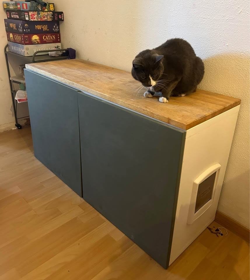 Kast voor kattenbakken, Ophalen, Gebruikt, Gesloten