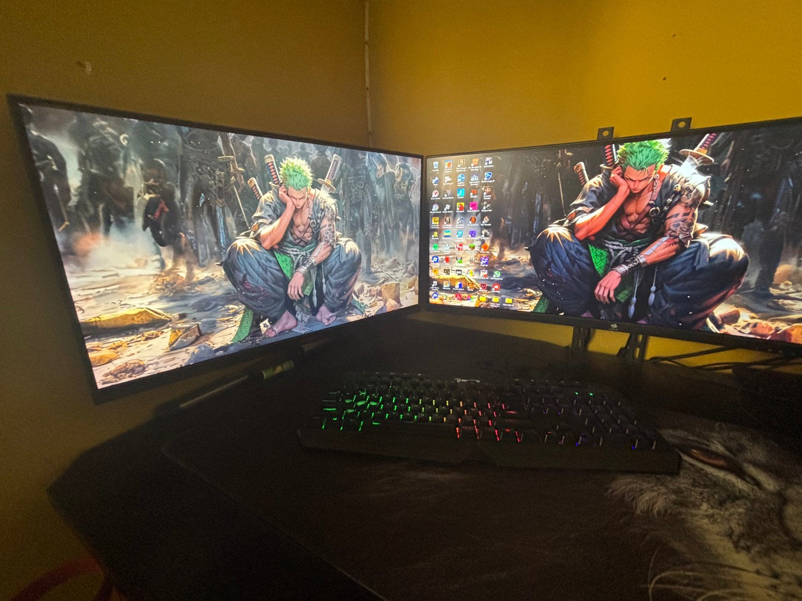 Vend mon setup, 2 écrans et 1 pc gamer., Enlèvement, Comme neuf, LED