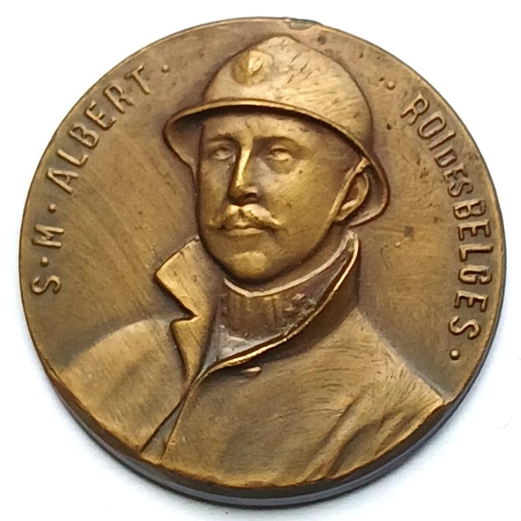 medaille koning albert expo 1935 brussel bruxelles, Postzegels en Munten, Penningen en Medailles, Brons, Ophalen of Verzenden