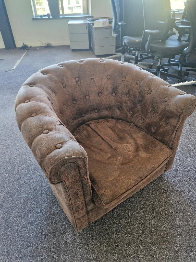 Mooie Chesterfield look - éénzit !, 75 à 100 cm, Moins de 150 cm, Enlèvement, Tissus