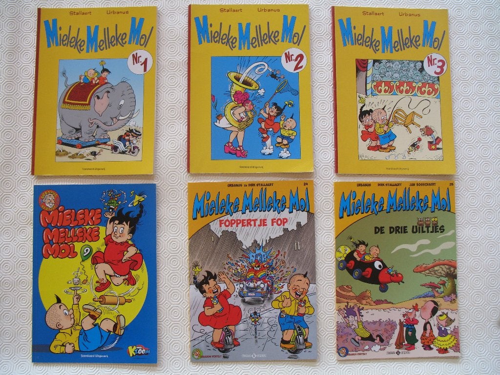 Mieleke Melleke Mol, 6 stuks, 1ste druk, Boeken, Meerdere stripboeken, Ophalen of Verzenden, Zo goed als nieuw