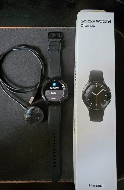 Samsung Galaxy Watch4 Classic 46mm Noir - Boîte Complète, Enlèvement ou Envoi, Avancer d'un pas, Utilisé, Samsung