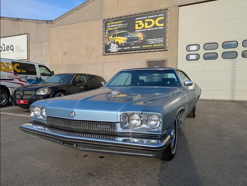 Buick Le-Sabre custom (bj 1974, automaat), Auto's, Automaat, Zwart, Blauw, Leder