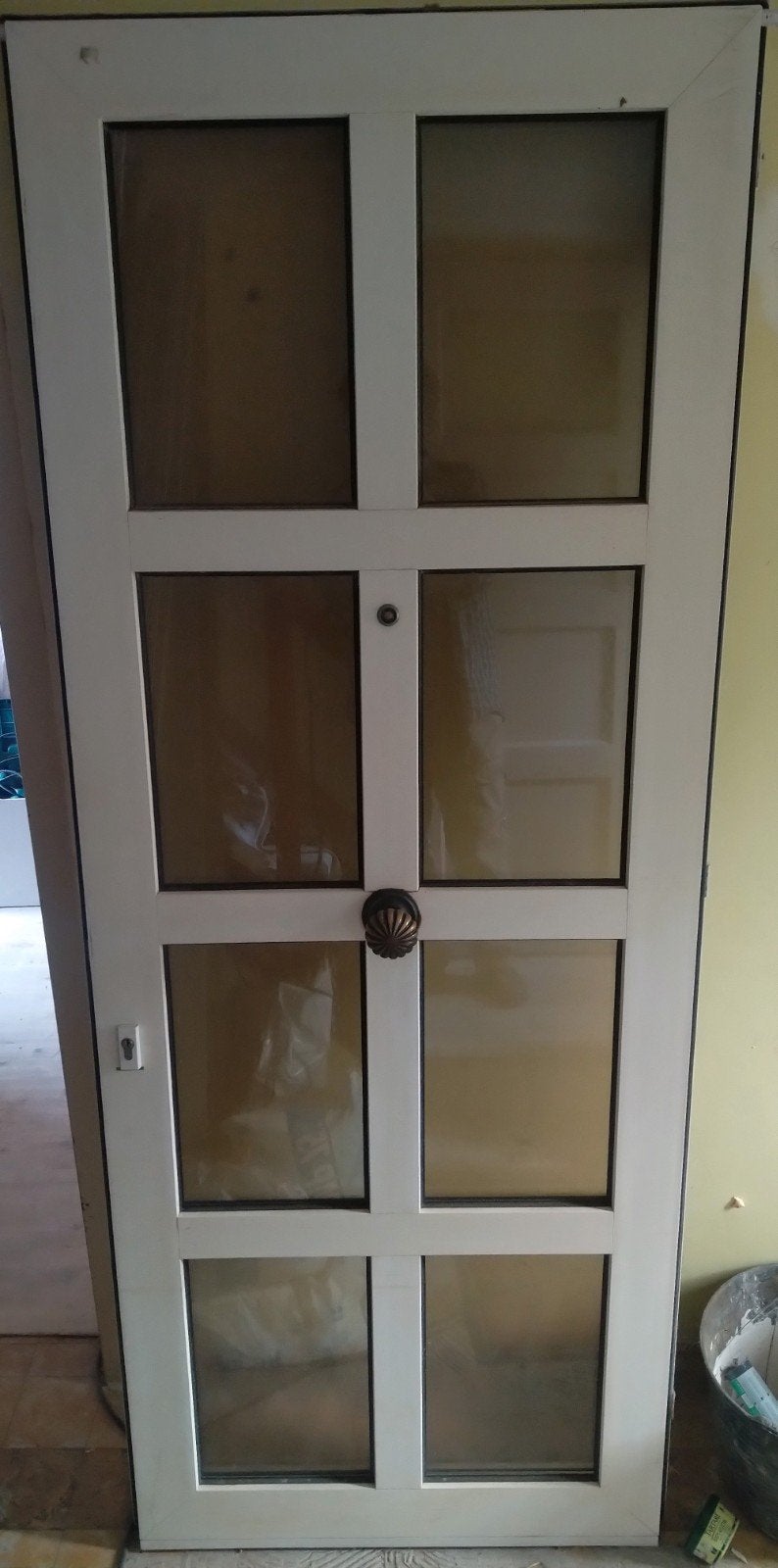 Voordeur pvc en glas, Ophalen, Gebruikt, 80 tot 100 cm, 215 cm of meer