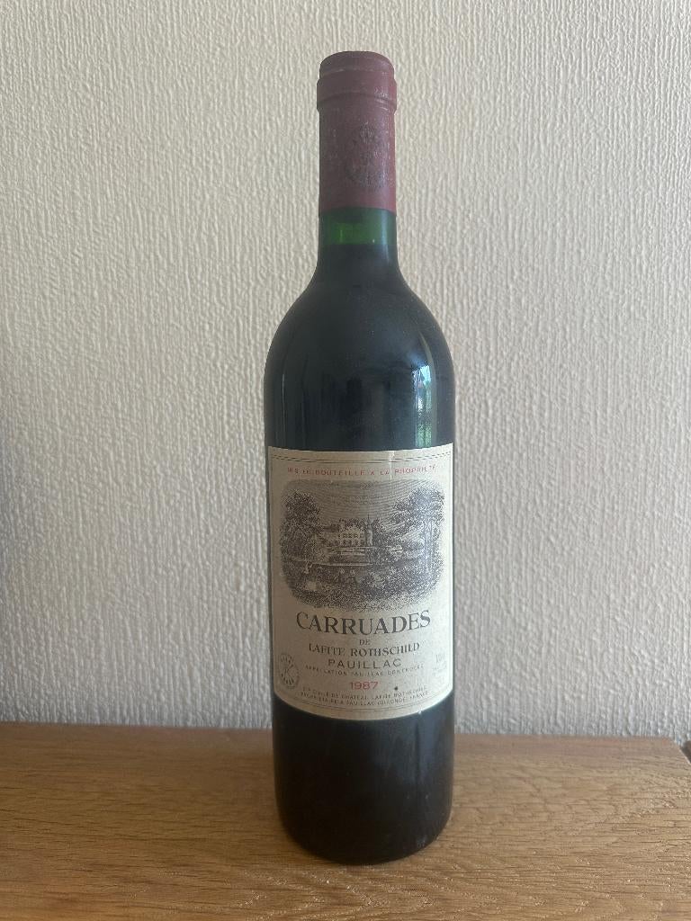 Chateau CARUADES DE LAFITE ROTHSCHILD 1987, Ophalen, Frankrijk, Zo goed als nieuw, Rode wijn
