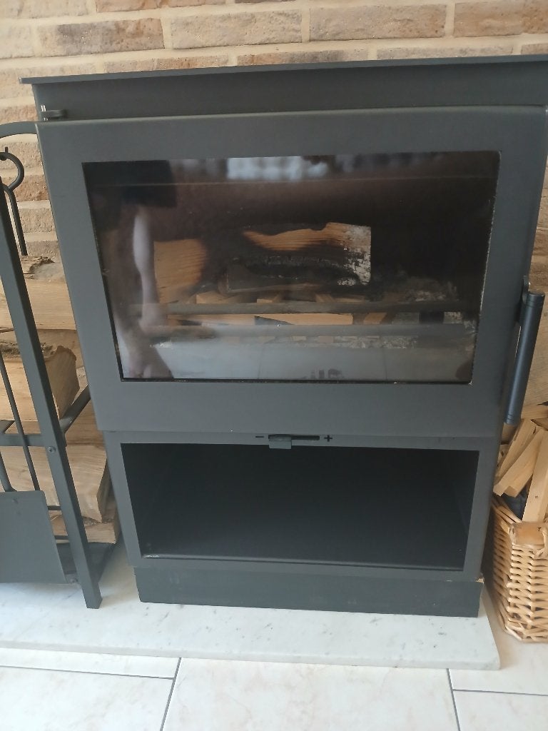 Houtkachel met accessoires, Huis en Inrichting, Kachels, Ophalen, Zo goed als nieuw, Hout, Houtkachel