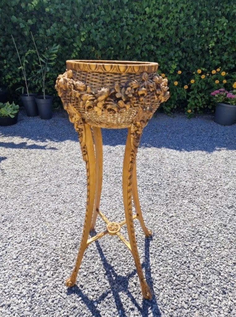 Antieke houten korf - staander, Ophalen
