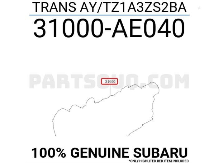 Automaatbak van een Subaru Forester, Subaru, Gebruikt, -, -