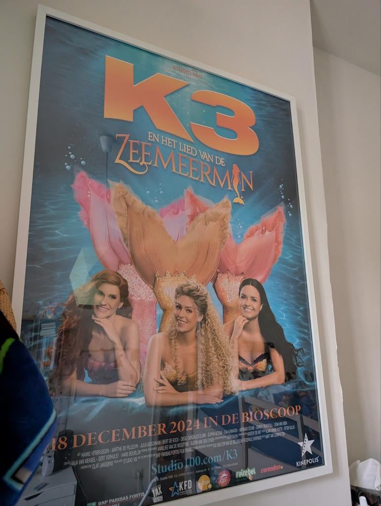 Grote poster (zonder kader) K3 en het lied van de zeemeermin, Verzamelen, Posters, Ophalen