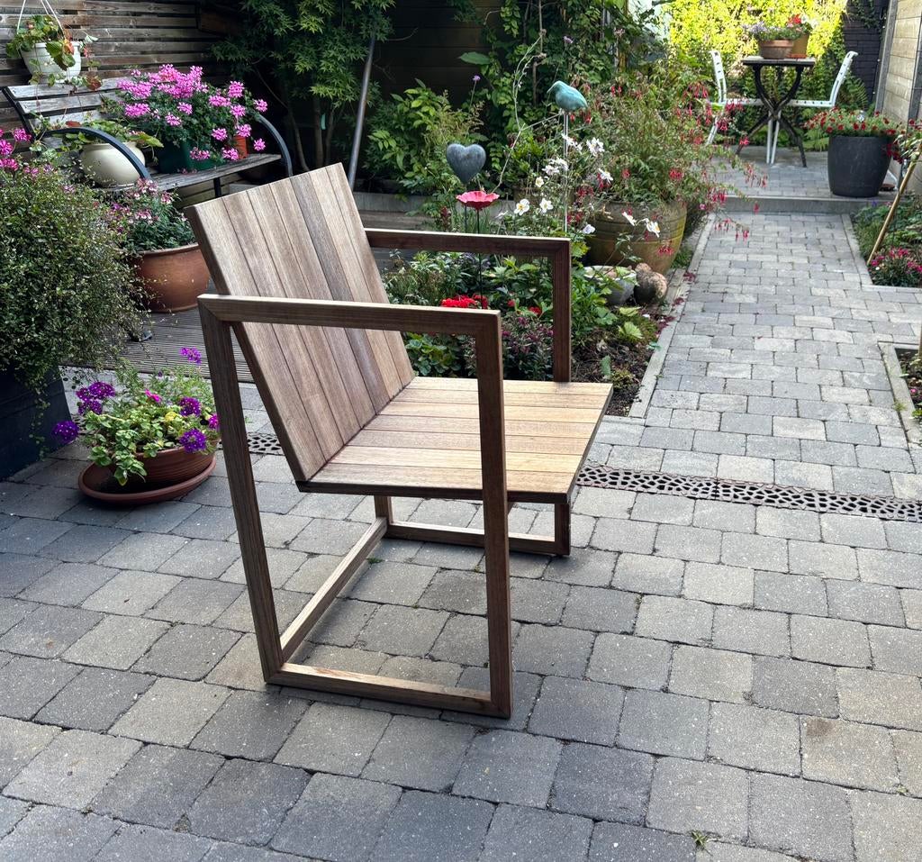 Handgemaakte houten tuinstoelen, Ophalen, Gebruikt