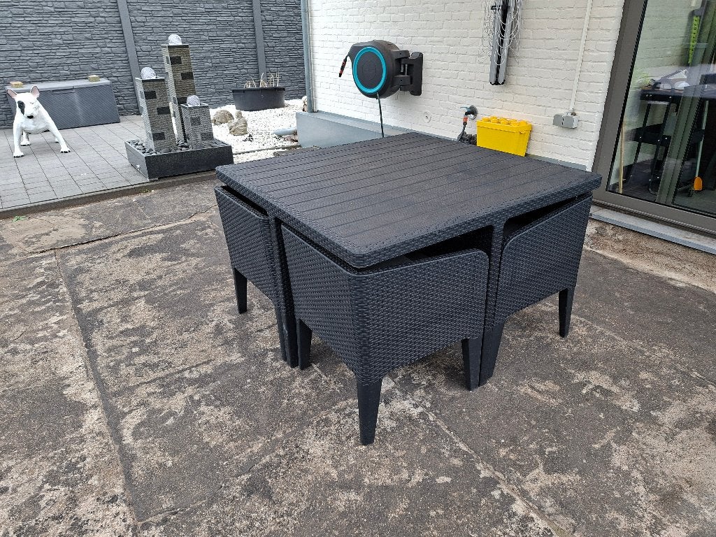 Tuinset, Table à dinner, Salons de jardin, Comme neuf, Synthétique
