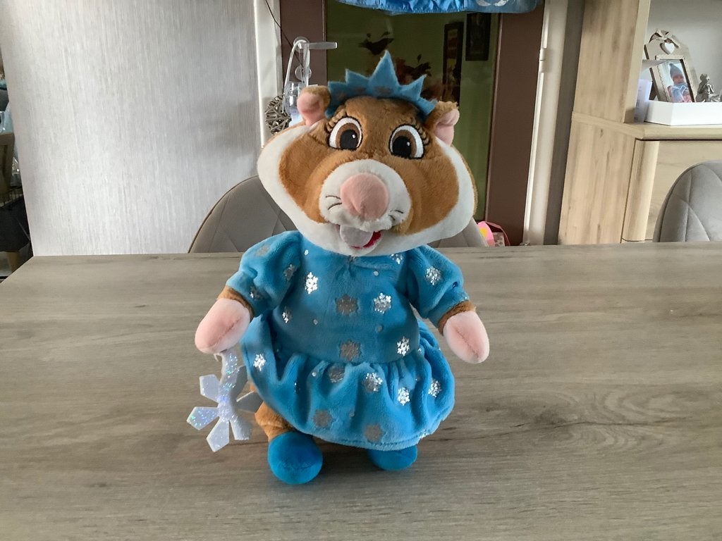 Albert Heijn winter hamster pluche character (28 cm), Hamster, Blauw, Ophalen of Verzenden, Zo goed als nieuw