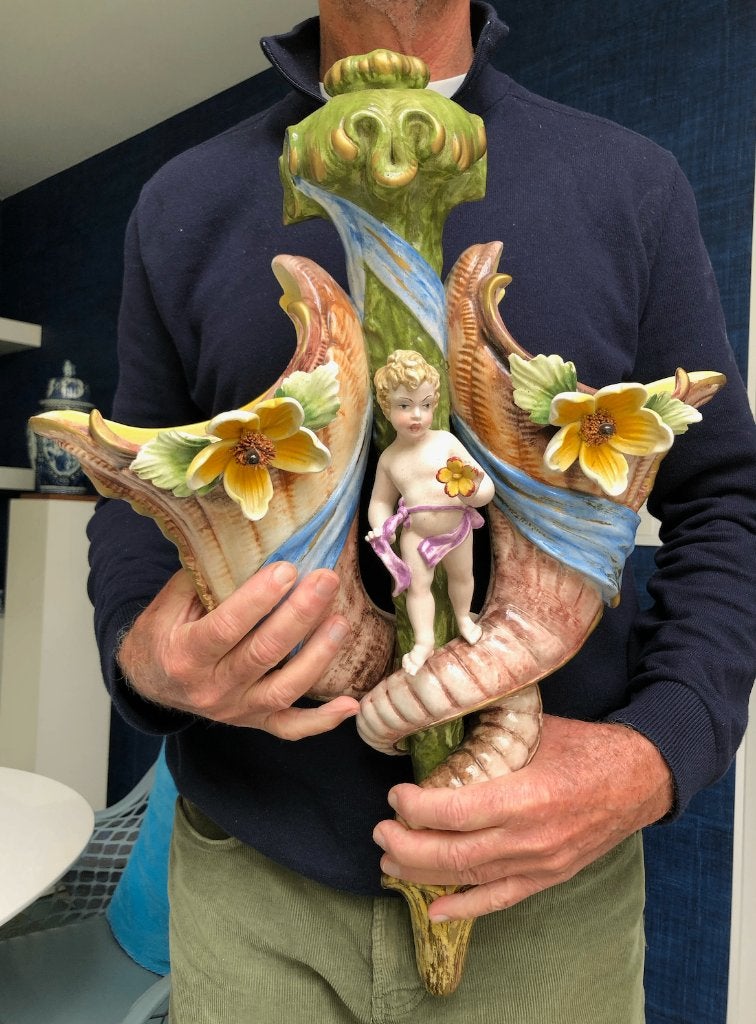 Capodimonte porseleinen wandvazen (2st), Ophalen